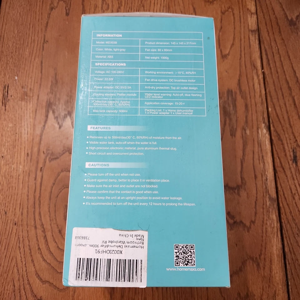 Homemaxs Dehumidifier 900ml Foto 2 de 3