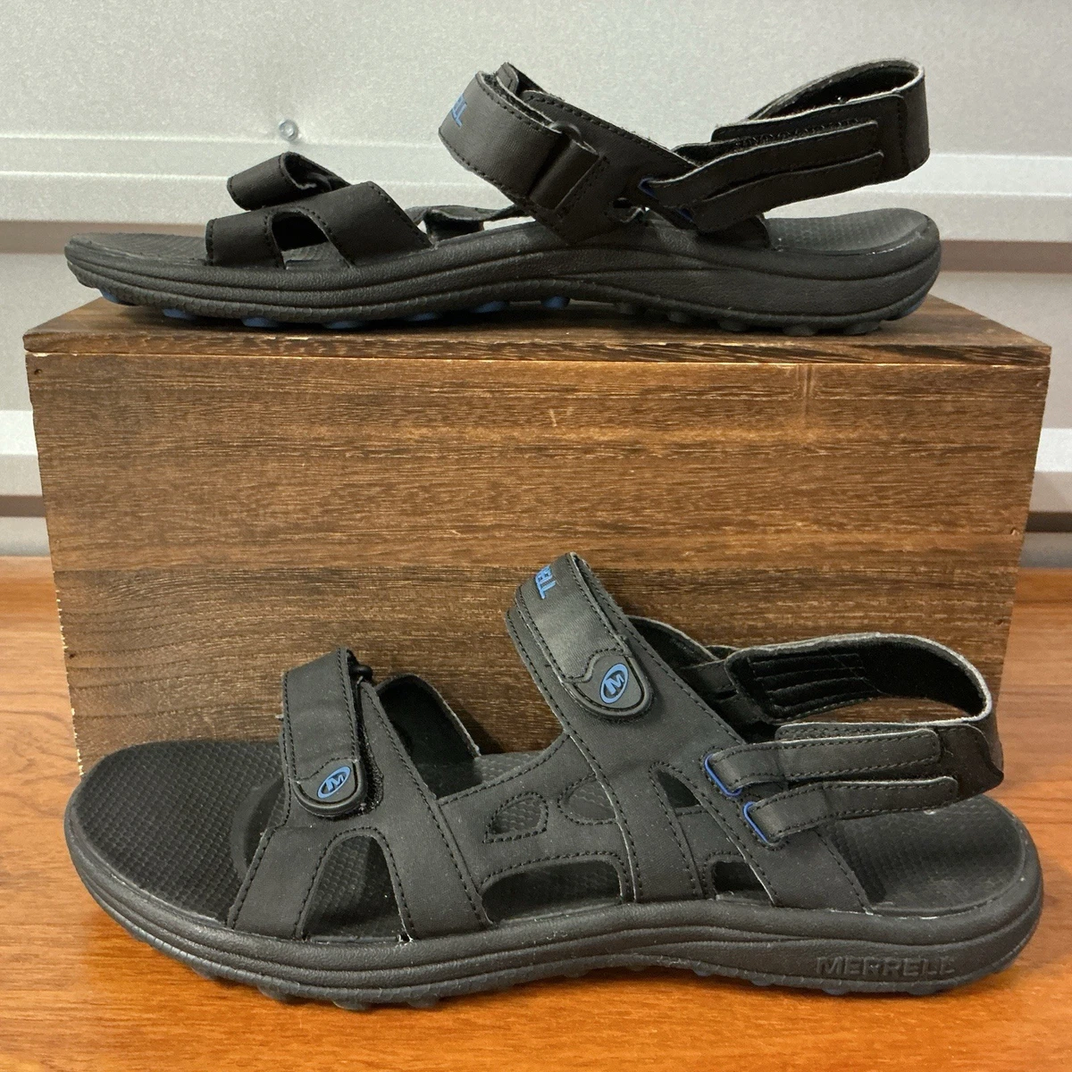 Merrell Black Sandals for Men with Strap for sale | eBay display picture 3