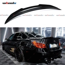 FOR 04-10 BMW E60 525i 530i M5 GLOSS BLACK HIGHKICK DUCKBILL TRUNK SPOILER WING