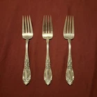 3 TOWLE Sterling Silver 925 KING RICHARD Salad Fork 6 1/2" No Monogram 146 Grams