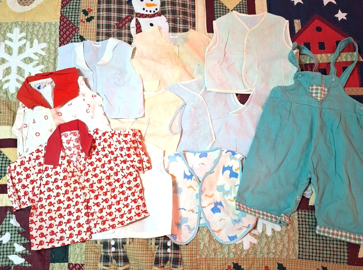 Lot Of Vintage Baby Clothes 0-3 Months 11 Pieces