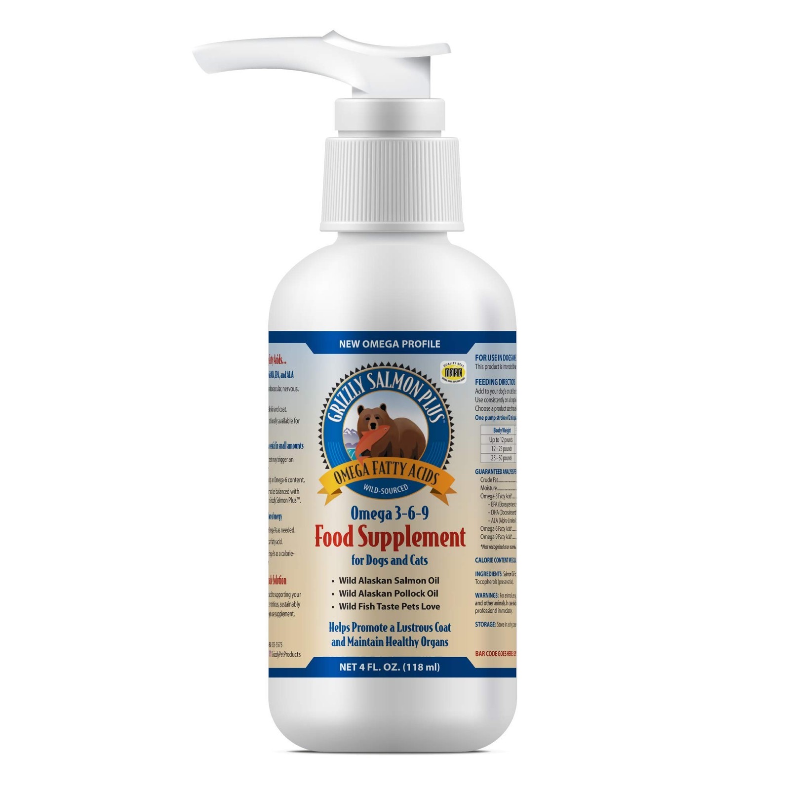 Supplement Omega 3 Fatty Acids, 4 Oz