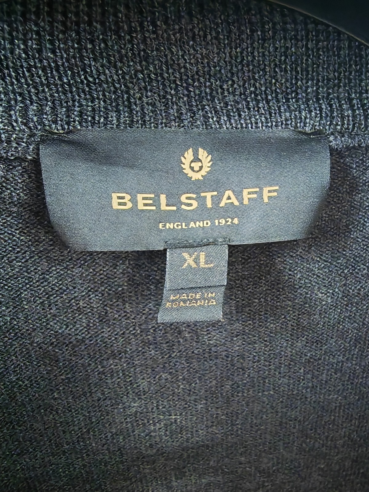 Belstaff Men's Kelbrook Quilted Zip Cardigan Merino Wool Black Grey XL image 4