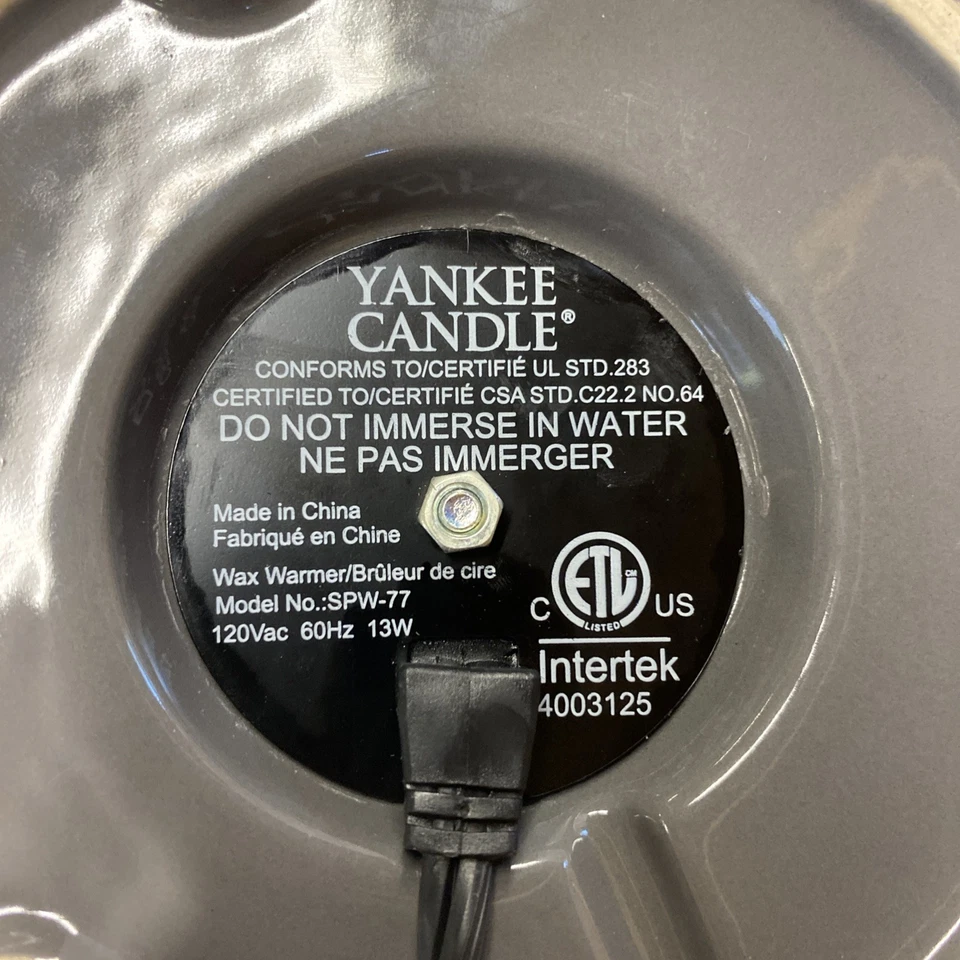 Yankee Candle Grande Cerámica Gris Azteca Calentador Quemador Cera Fusión Quemador con Temporizador Foto 4 de 4