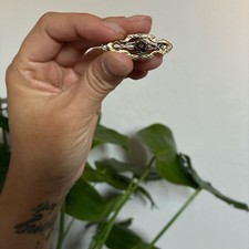 Gold vintage rose hair clip