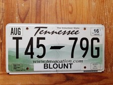 1 x original USA Nummernschild aus TENNESSEE - THE VOLUNTEER State*TOP*TOP*TOP*