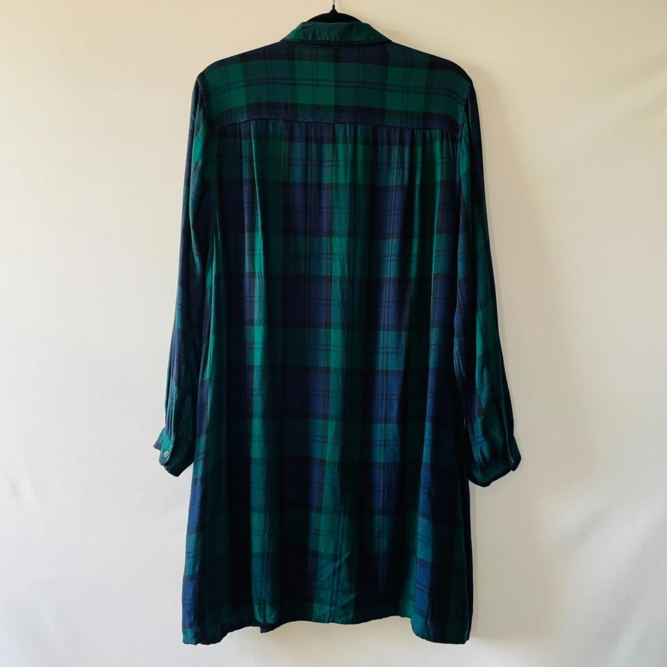 Old Navy Womens Multicolor Plaid Print Minimalist Modest Shirt Dress Size XL - Image 2 of 4