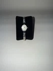 Vintage Timex Wind-Up Silver-tone Oval Case Womens Watch w/ Stretch Band - Runs