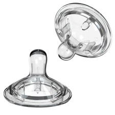 Nanobebe Nipples Baby Bottle Nipples, Silicone Nipple, Triple Vented, Ready to