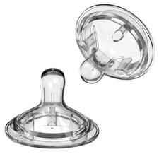 Nanobebe Nipples Baby Bottle Nipples, Silicone Nipple, Triple Vented, Ready to