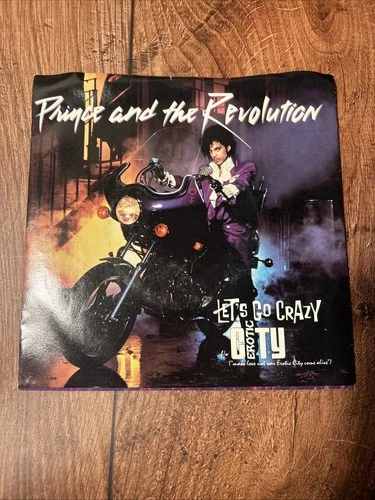 Prince & The Revolution Lets Go Crazy Record 45 Year 1984 USA Pressing 7-29216