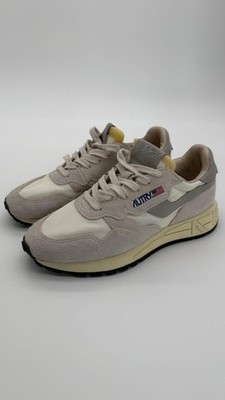 Autry Whirlwind Runner Low Top Sneakers White Beige Suede Nylon Women s Size 6.5