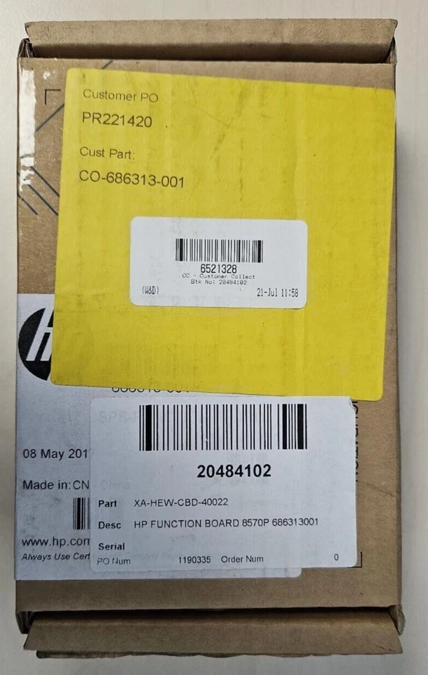 HP 686313-001 HP Function Board 8570P. - Image 2 of 4