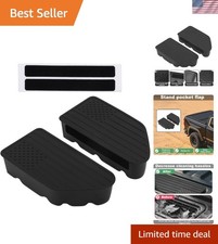 Durable 2pcs Bed Rail Stake Pocket Covers For Pickup Trucks 2019-2026 Durable 2pcs Bed Rail Stake Pocket Covers For Pickup Trucks 2019-2026