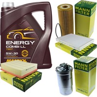 Mann Inspektionspaket 5L Mannol Energy 5W-30 FüR Audi A6 Avant 1.9 TDI