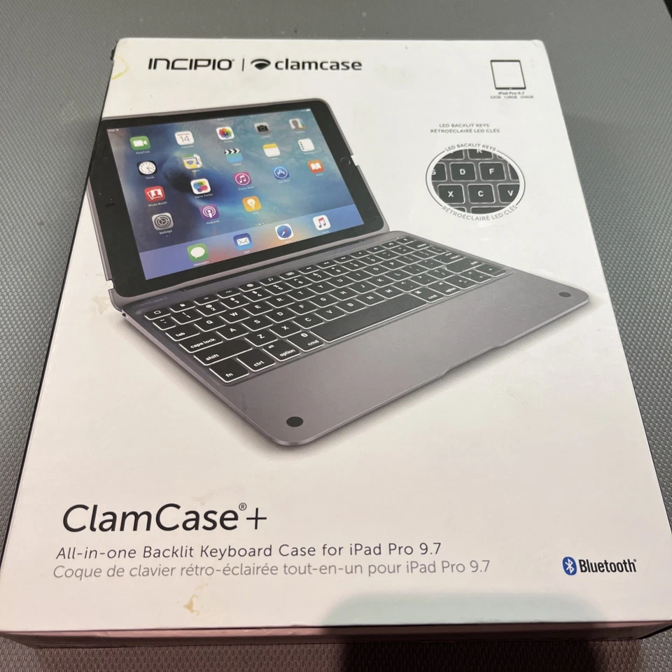 Incipio Gray Clamcase for iPad Pro 9.7 All-in-One with Cable - Image 4 of 4