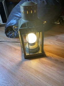 Vintage 1939 Brass Cargo Ship Hanging Light Great Britain Nautical Lantern Lamp
