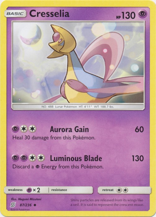 Cresselia - 87/236 - Uncommon (Near Mint) Unified Minds - Psychic Pokémon