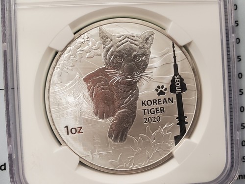 2020 South Korea KOREAN TIGER - Slabbed Graded NGC MS69 1 oz .999 Silver Coin - Picture 2 of 5