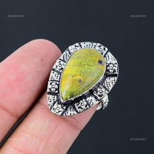 Daughters Day Sale 925 Silver Atlantisite Stone Stackable Promise Ring Size 8.5