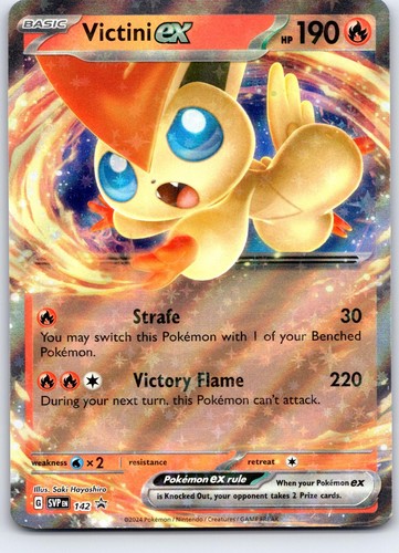 Victini ex 142 Holo Promo Scarlet & Violet Promo Pokemon Lightly Played