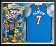 Chet Holmgren Thunder 2025 Finals Champs Framed Signed Authentic Jersey Collage