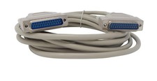 15FT DB25 25-Pin Serial Port Cable Male To Male RS232 Data Connector Cord