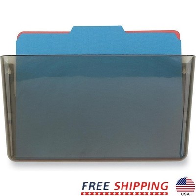 Wall Mounted Letter File Organizer Clear Plastic Storage Solution Office Use