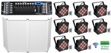 8 Rockville BEST PAR 60 Rechargeable Wireless Par Can Wash Lights Facade Control