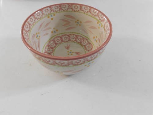 TEMPTATIONS BY TARA OLD WORLD FLORAL SERVING MIXING NESTING BOWLS 4 PCS PINK VG - Picture 16 of 19