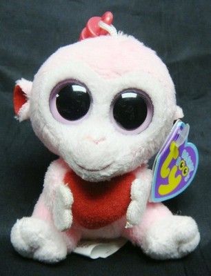 Ty Beanie Boo Boos 36536 Julep the Valentine Monkey Schlüsselclip 9 cm **NEU
