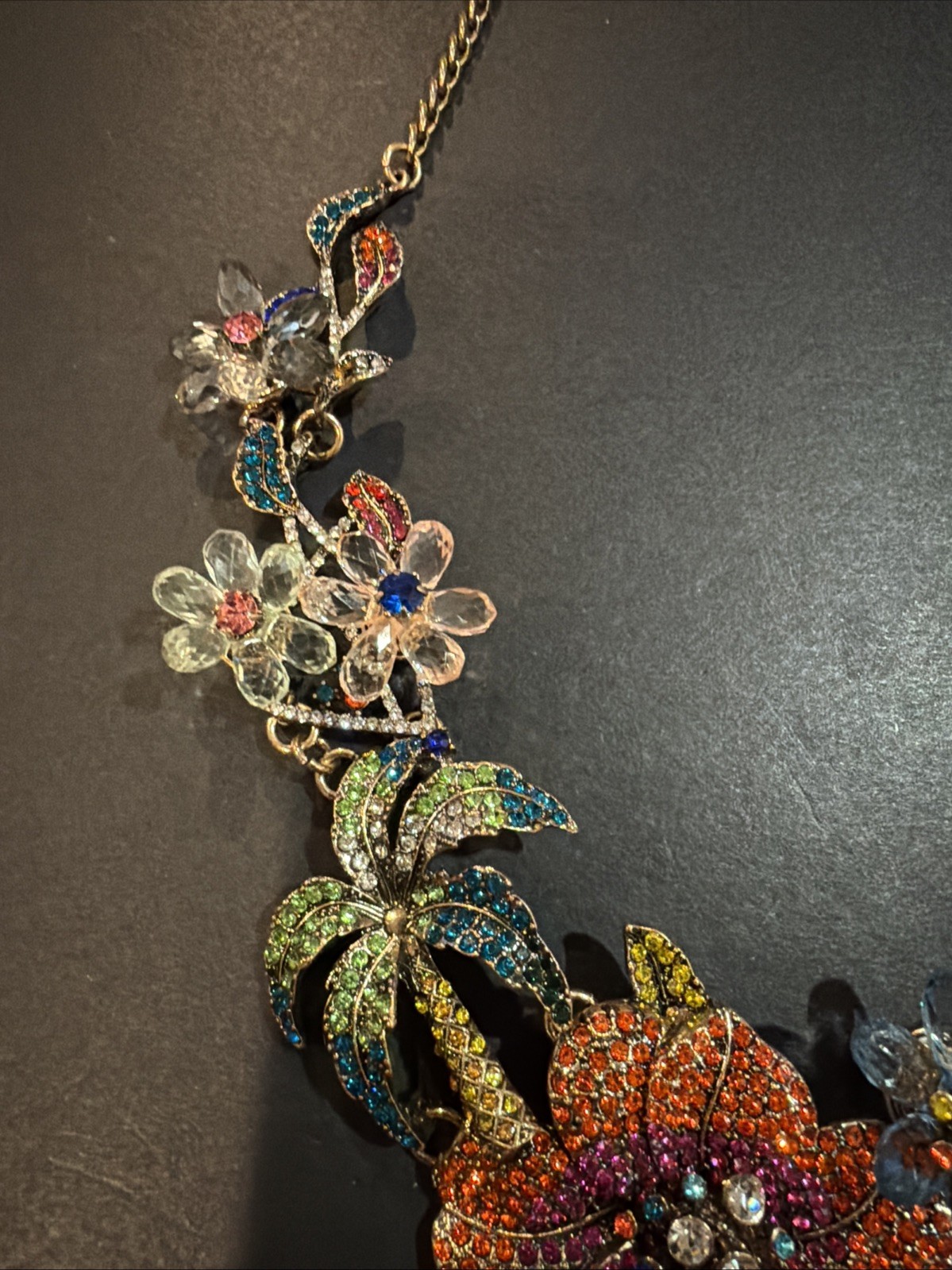 Signed Off Park Collection Multi Stone Floral Fla… - image 7