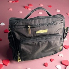 JuJuBe BFF Baby Convertible Diaper Bag Black Gold Hardware Tote Satchel Backpack