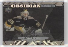 2017-18 SPx UD Black Obsidian Scripts Tom Barrasso #OS-TB Auto HOF 0zu