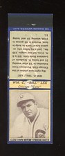 1937 Diamond Matchbooks Cubs U3-2 Baseball #16 William C. Bill Lee VG/EX
