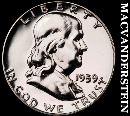 1959 Silver Franklin Half Dollar - Choice Gem Proof  Lustrous  #G9461