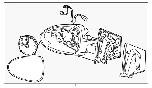 Genuine GM Primed Passenger Side Mirror 95205435