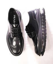 $1,050 PRADA - Black Leather Lug Sole Air Levitate Derby - US 10 (9 UK)
