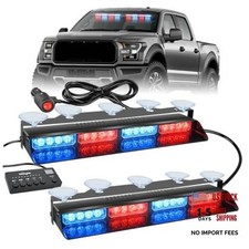 32led Red Blue Emergency Dash Strobe Lights With Controller Red And Blue 32led Red Blue Emergency Dash Strobe Lights With Controller Red And Blue