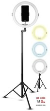 11 LED 12W Selfie Ring Light with Wired Control, 3 Color Modes, 10 White