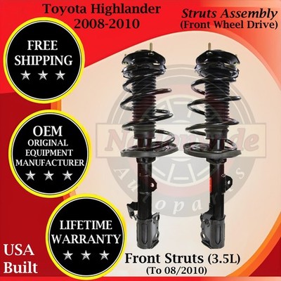 Monroe OEM Front Strut For 2008-2010 Toyota Highlander 3.5L 2WD Lifetime Warran.