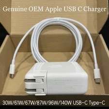 Genuine OEM 30W/61W/67W/87W/96W/140W USB C Adapter Charger Apple MacBook Air Pro