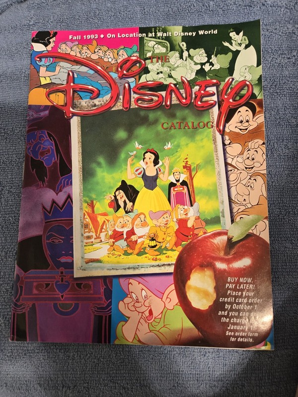 Vintage Disney Store Catalog Fall 1993 Snow White on the cover