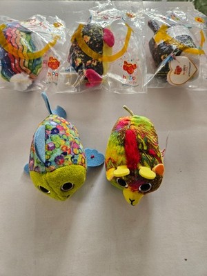 LOT (5) TEENY TY BOOS MACDONALD HAPPY MEAL TOYS 3 NEW & USED FREE SHIPPING