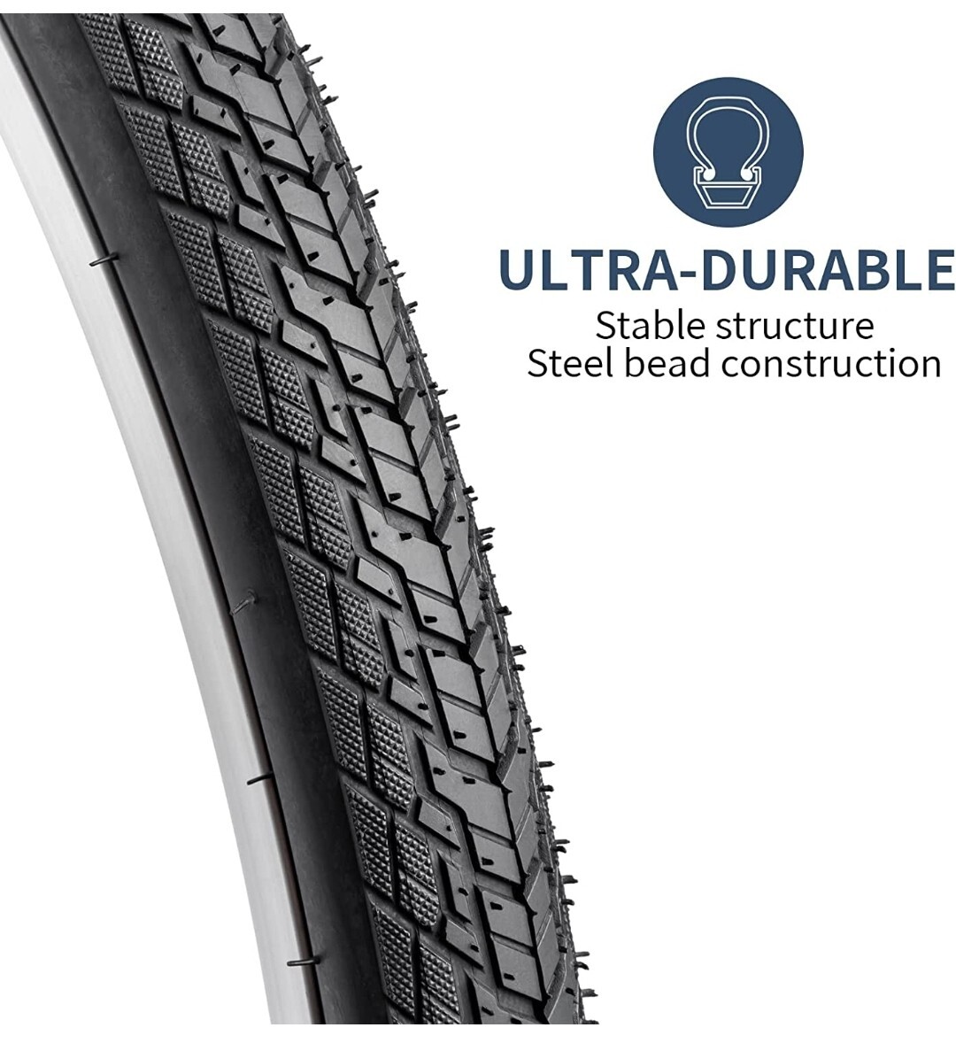 2 Pack 700C Road Bike Tires 700x35C (35622) Plus 2x 700C Bike Tubes