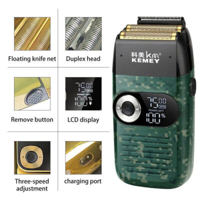 Men's USB Electric Shaver Trimmer Wet & Dry Razor Rechargeable Shaving Machine