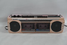 Sharp WQ-276A P Pink/Apricot Boombox Radio/Tape Portable Stereo Ghetto-Blaster