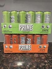 Prime Energy Drink 200mg 48 Pack 24 Pack Lemon Lime & 24 Pack Orange BB 03.26.25