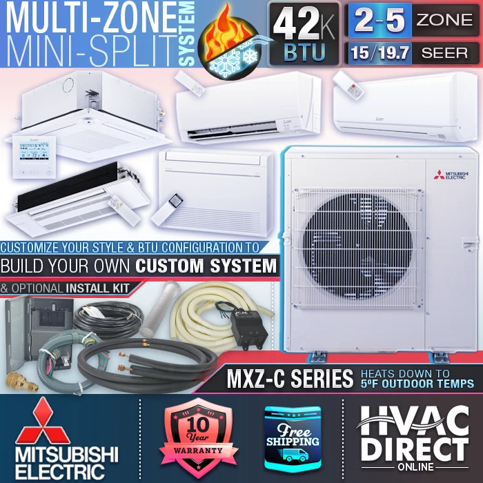 Mitsubishi multi zone heat pump deals