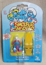 Peyo® Puffo con tavola da surf del 1996 Puffi Pitufo Schtroumpf Smurf™CONFEZIONE ORIGINALE